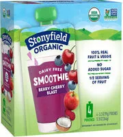 Mängden socker i Berry Cherry Blast Organic Smoothie