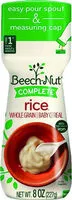 Mängden socker i Complete rice single grain baby cereal