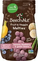 Mängden socker i Beech nut fruit & veggie melties