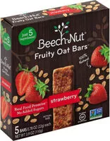 Mängden socker i Beech nut strawberry fruity oat bars