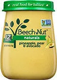 Mängden socker i Beech nut organic pureed baby food