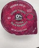 Mängden socker i Greek nonfat yogury- black raspberry