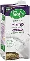 Mängden socker i Hemp original unsweetened plantbased beverage