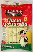 Mängden socker i Palillos de queso mozzarella Joseph Farms