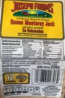 Mängden socker i QUESO MONTEREY JACK JOSEPH FARMS