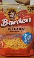 Mängden socker i mild cheddar shredded cheese