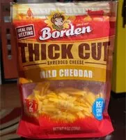 Mängden socker i Thick Cut Shredded Cheese Mild Cheddar