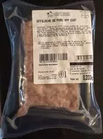 Mängden socker i Effiloche de porc VPF cuit