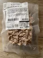 Mängden socker i Effiloché de porc vpf cuit