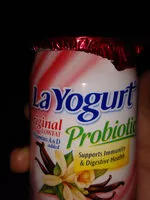 Mängden socker i La yogurt, original lowfat yogurt, vanilla