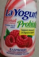 Mängden socker i Probiotic blended lowfat yogurt raspberry