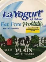 Mängden socker i La yogurt, probiotic plain nonfat yogurt
