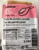 Mängden socker i Taco de jamón curado