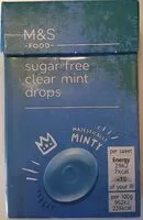 Mängden socker i Sugar free clear mint drops