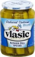 Mängden socker i Vlasic reduced sodium kosher dill spears pickles