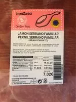 Mängden socker i Jamón serrano familiar