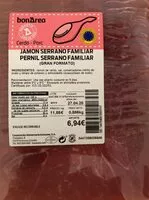 Mängden socker i Jamón serrano familiar