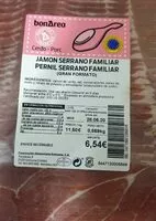 Mängden socker i Jamón serrano familiar