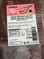 Mängden socker i Jamón serrano familiar