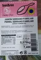 Mängden socker i Jamón serrano