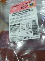 Mängden socker i Jamón serrano familiar