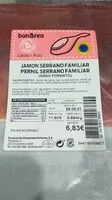 Mängden socker i Jamón Serrano Familiar