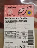 Mängden socker i Jamón serrano familiar