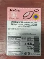 Mängden socker i Jamón serrano familiar