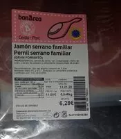 Mängden socker i Jamón serrano familiar
