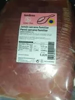 Mängden socker i Jamón serrano familiar