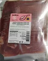 Mängden socker i Jamón serrano familiar