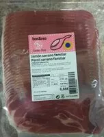 Mängden socker i Jamón serrano familiar