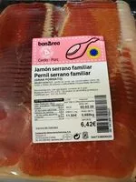 Mängden socker i Jamón serrano familiar