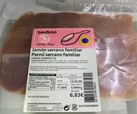 Mängden socker i Jamón serrano familiar
