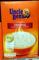 Mängden socker i Uncle bens original rice