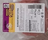 Mängden socker i Burger meat extra