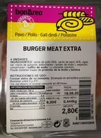 Mängden socker i Burger meat extra