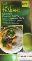 Mängden socker i Taste Thailand - Chicken Panang Curry with Jasmine Rice