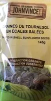 Mängden socker i Graines de tournesol en écales salées