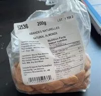 Mängden socker i Amandes naturelled