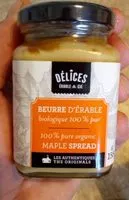 Mängden socker i Beurre d'érable