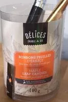 Mängden socker i Bonbon feuilles d’érables