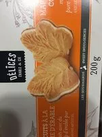 Mängden socker i Biscuit a la creme d'erable