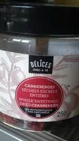 Mängden socker i canneberges séchées sucrées entières