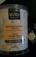 Mängden socker i Pastille de sucre d'érable