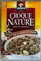 Mängden socker i Croque Nature Chocolat noir, Canneberges et amandes