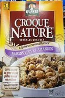 Mängden socker i Croque Nature Raisin secs et amandes - light