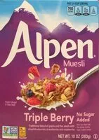 Mängden socker i Triple Berry Muesli No Sugar Added