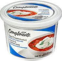 Mängden socker i Sour cream product light