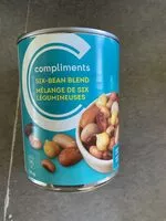 Mängden socker i Compliments Mélanges de 6 légumineuses